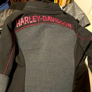 Harley Davidson women’s Mixed Media Textured Knit Motorcycle riding softshell
